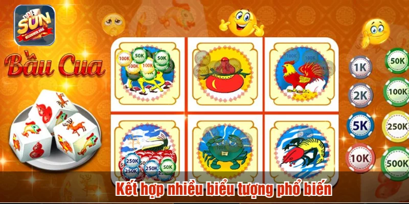 Kết hợp nhiều biểu tượng phổ biến